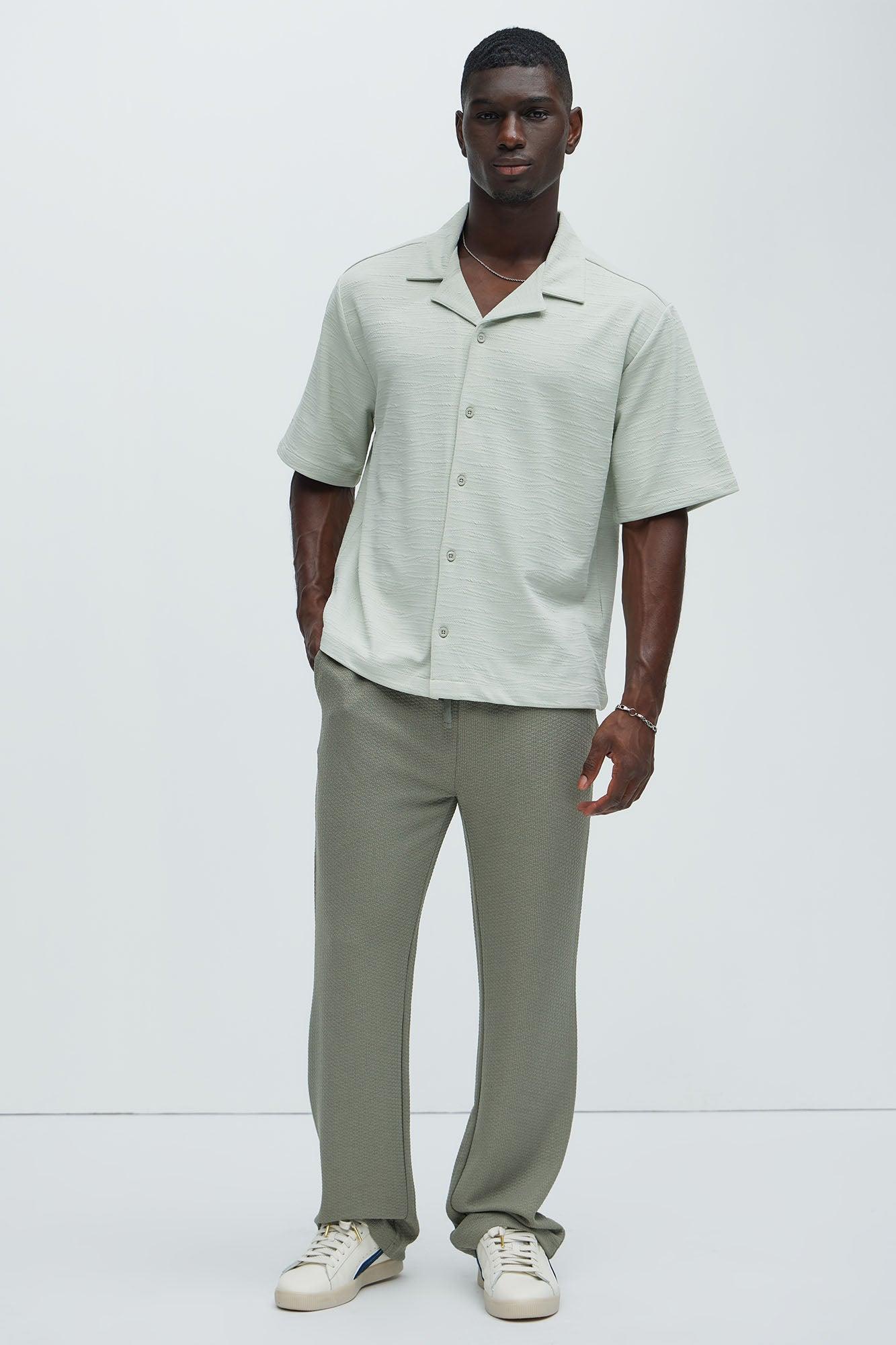 Reid Textured Shirt - Sage Product Image