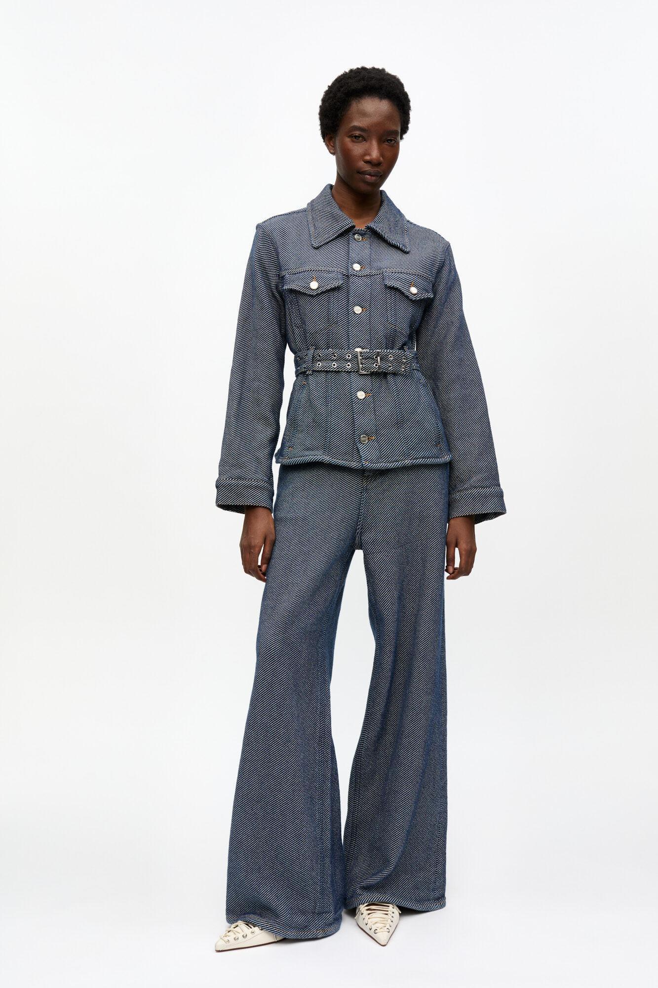 Blue Twill Denim Jacket Product Image