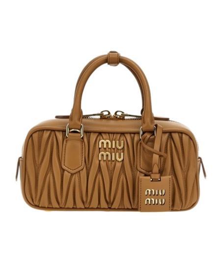 MIU MIU Zippered Shoulder Bag In Brown Product Image