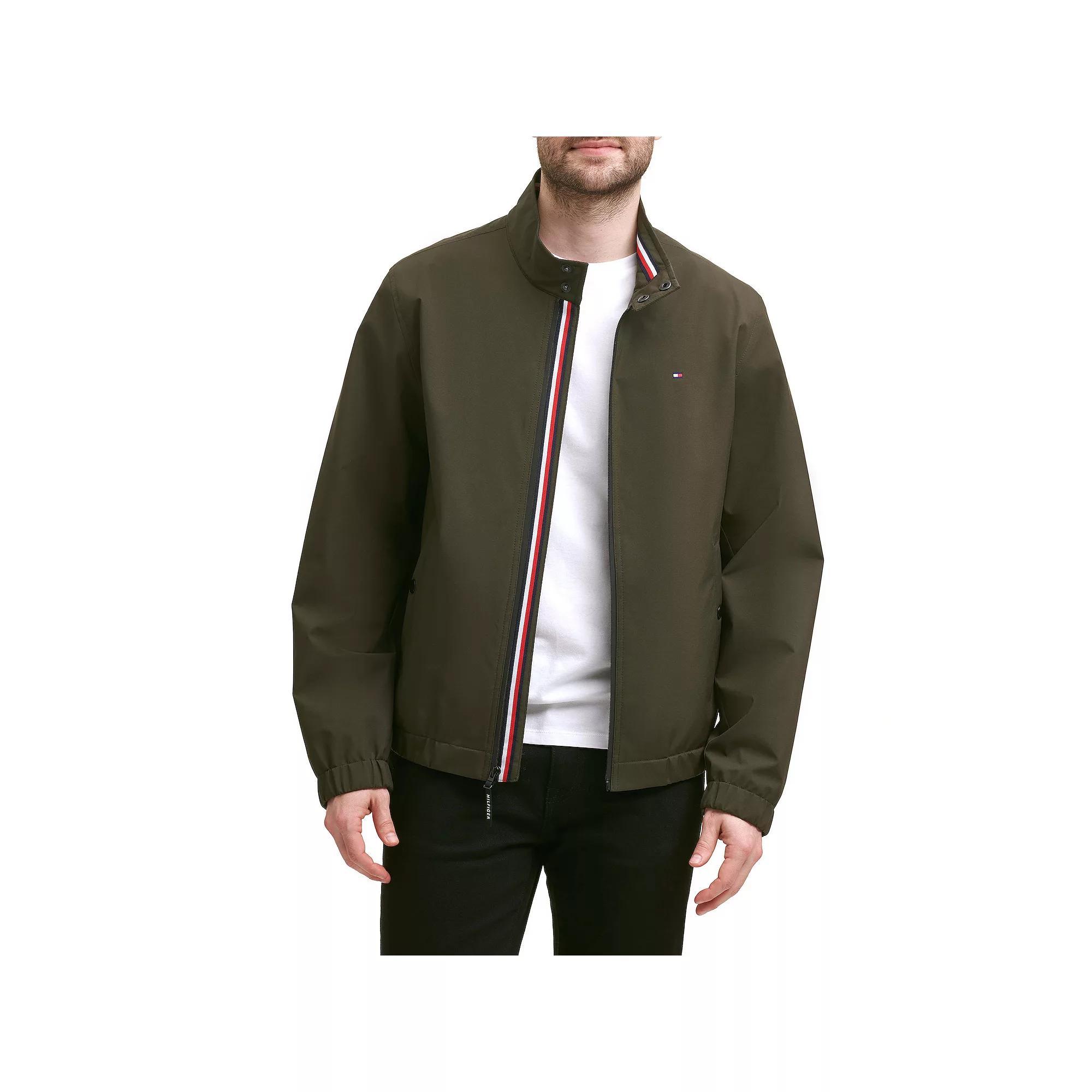 Men's Tommy Hilfiger Collar Bomber Jacket, Size: Small, Green Product Image