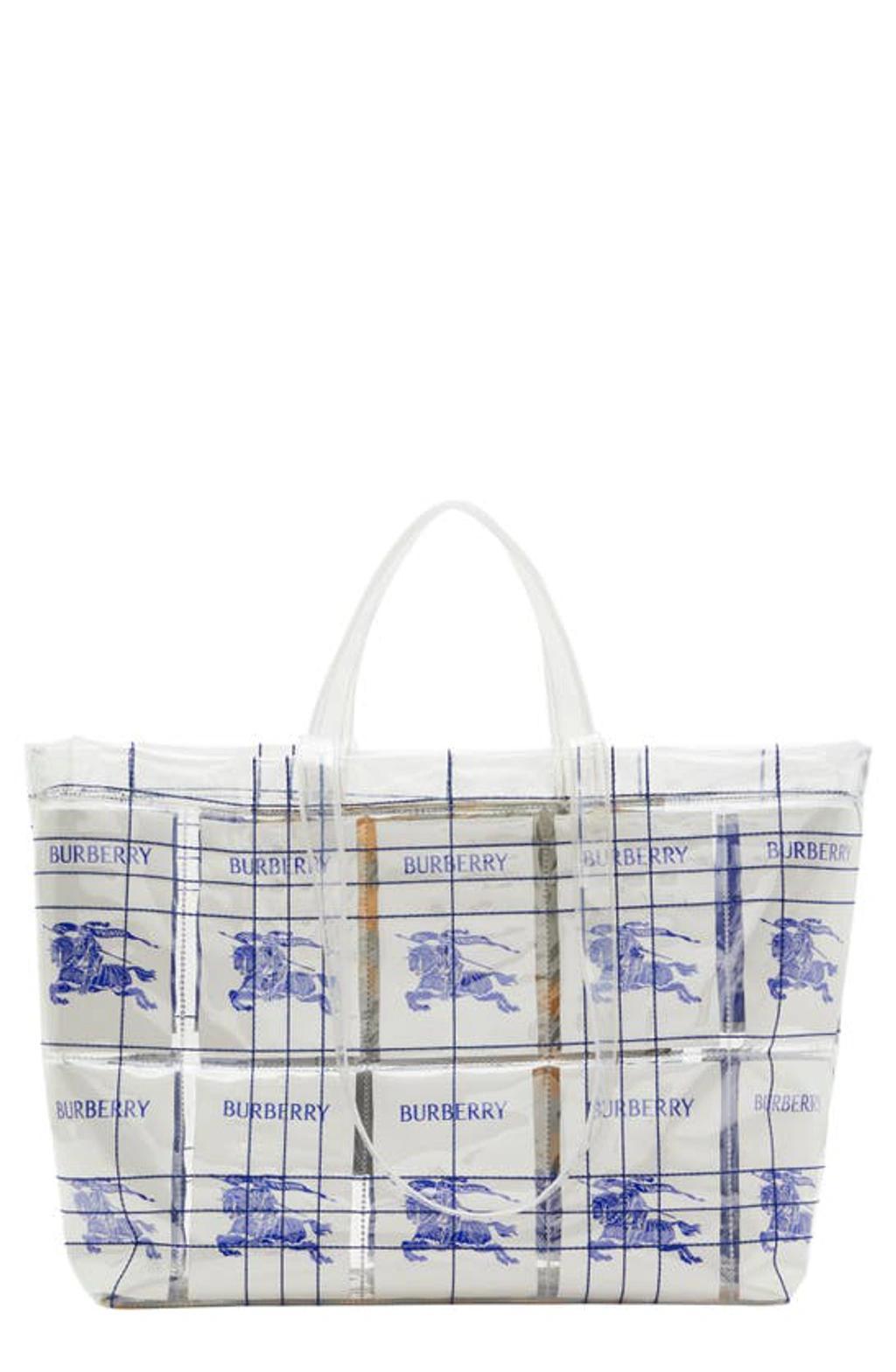 BURBERRY Logo Printed Tote Bag In Multicolor Product Image