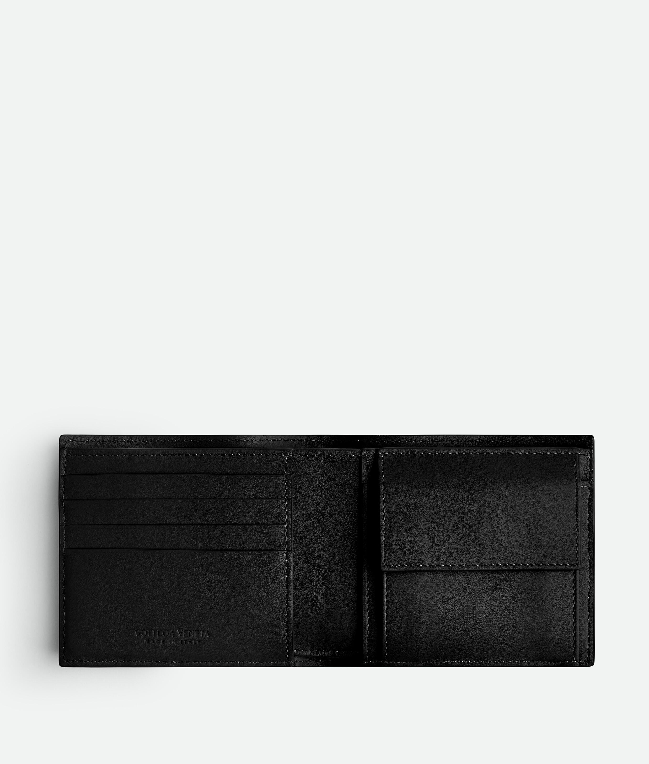 BOTTEGA VENETA Intrecciato Bi-fold Wallet With Coin Purse In Black Product Image