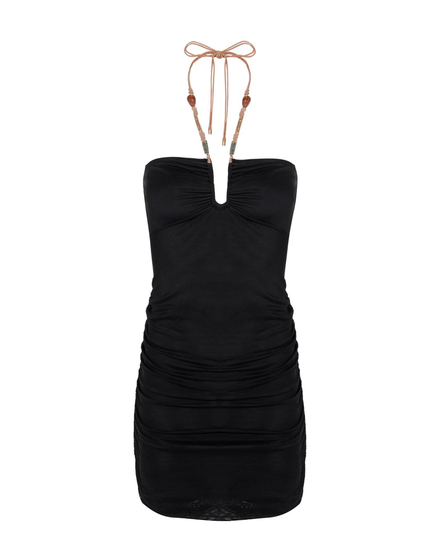 Kalina Short Dress - Black Product Image