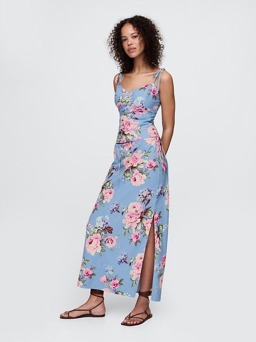 Linen-Blend Tie-Strap Cami Product Image