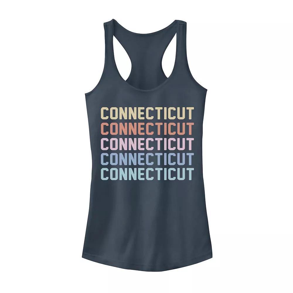 Juniors' Connecticut Stack Graphic Tank Top, Girl's, Size: XS, Blue Product Image