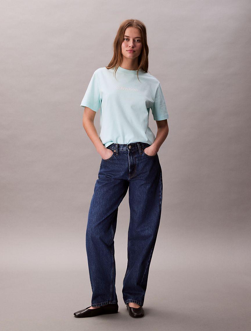 Standard Logo Boxy Fit Crewneck T-Shirt Product Image