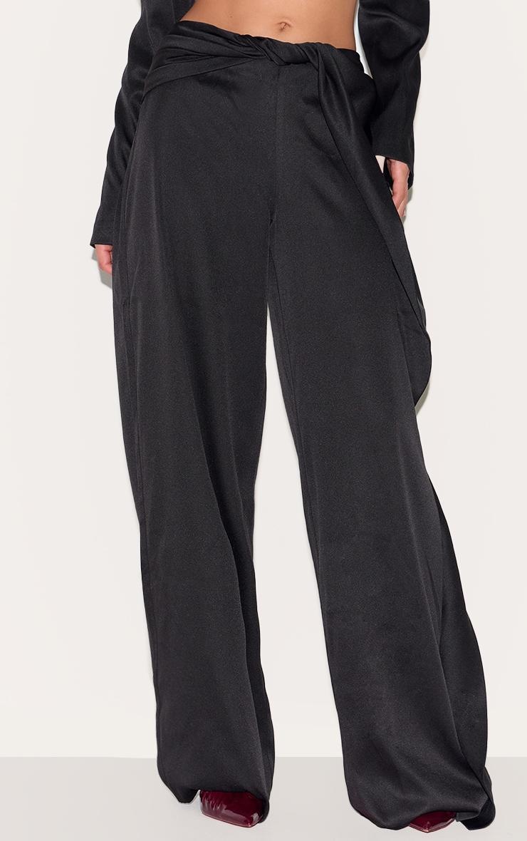 Black Twist Detail Pants Product Image