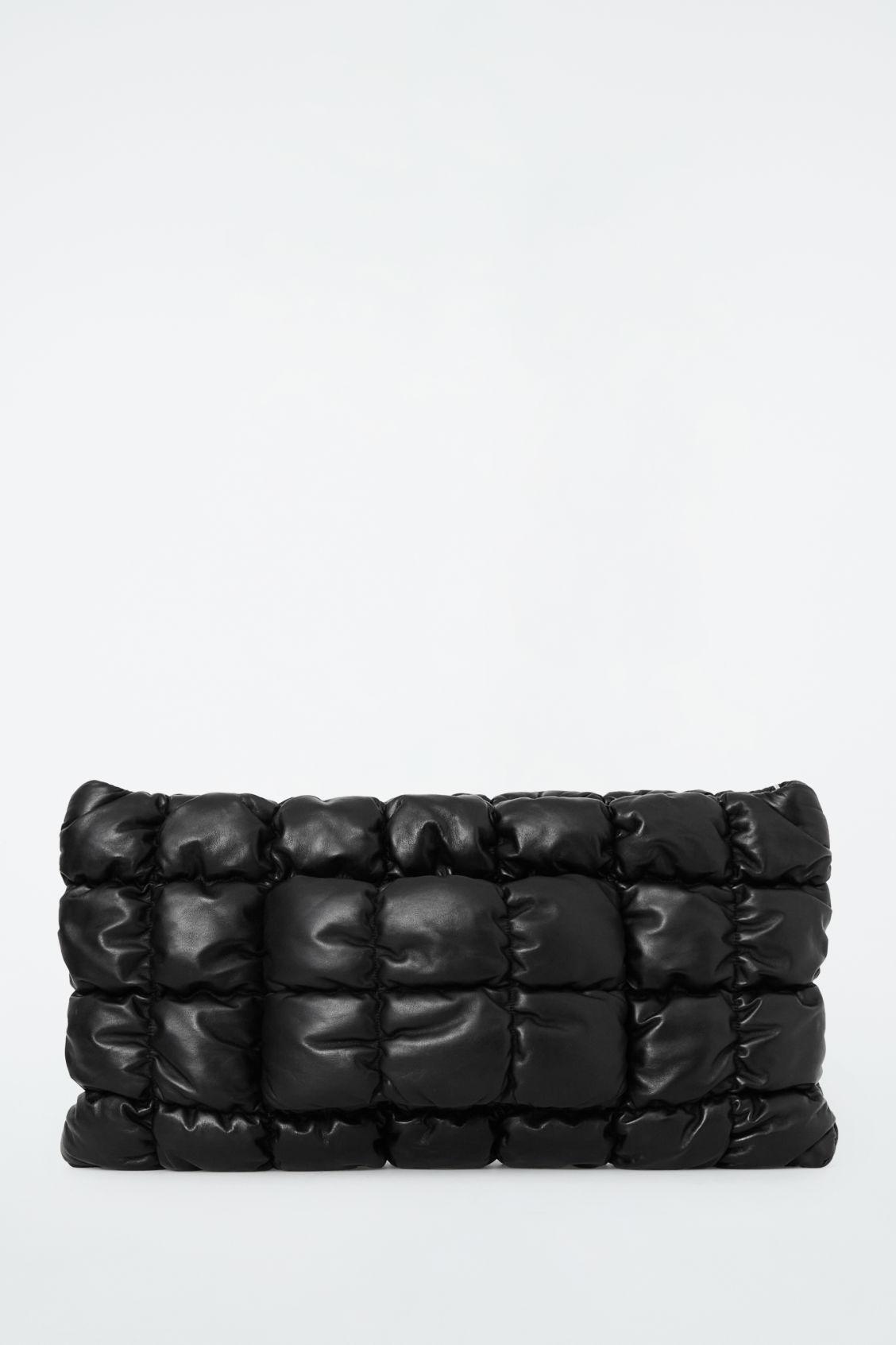 PILLOW OVERSIZED QUILTED CLUTCH - LEATHER Product Image