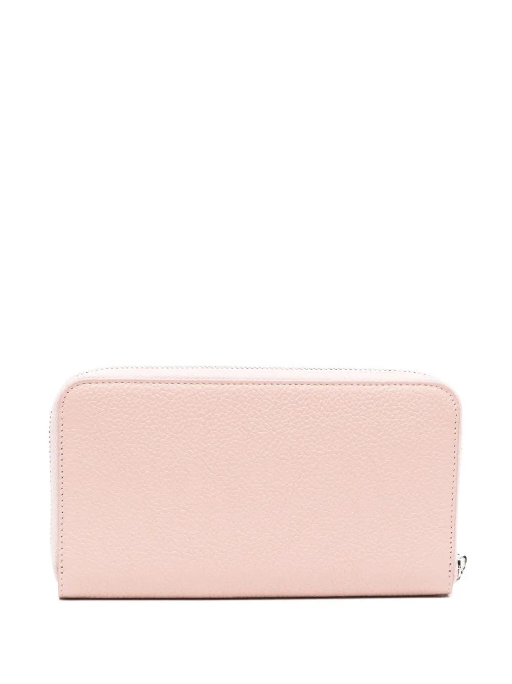 FERRAGAMO Gancini-plaque Leather Wallet In Pink Product Image