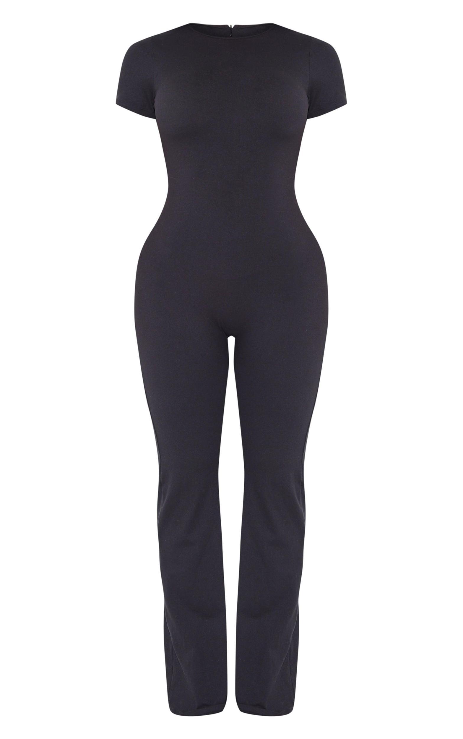 Shape Black Sculpted Short Sleeve Jumpsuit Product Image