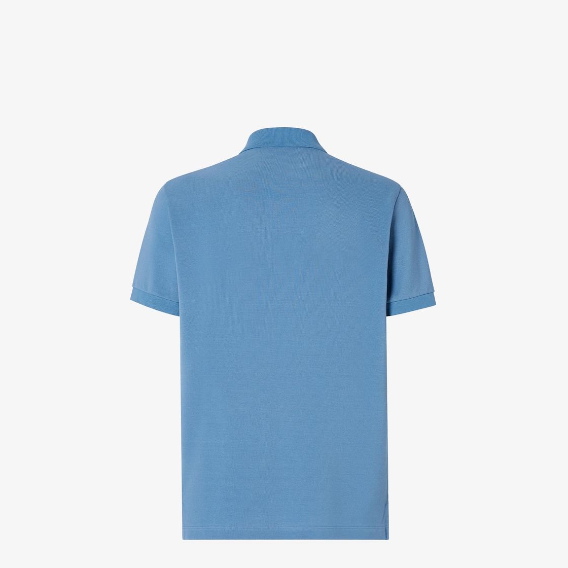 Polo shirtLight blue piqué polo shirt Product Image