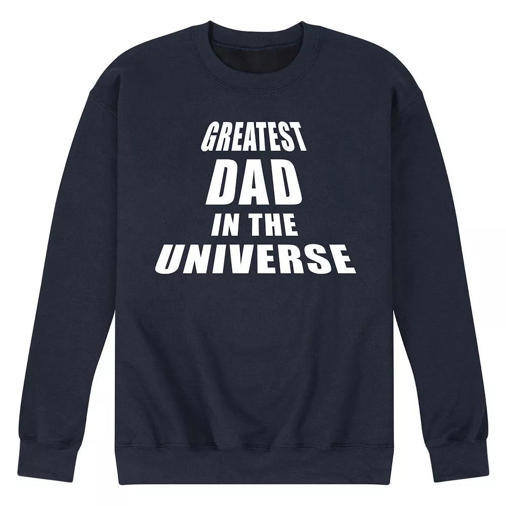 Mens Greatest Dad In The Universe Fleece Sweatshirt Pink Product Image