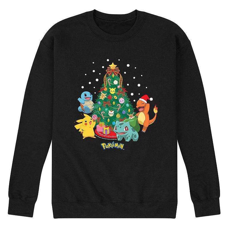 Men's Pokemon Christmas Tree Sweatshirt, Size: Medium, Black Product Image