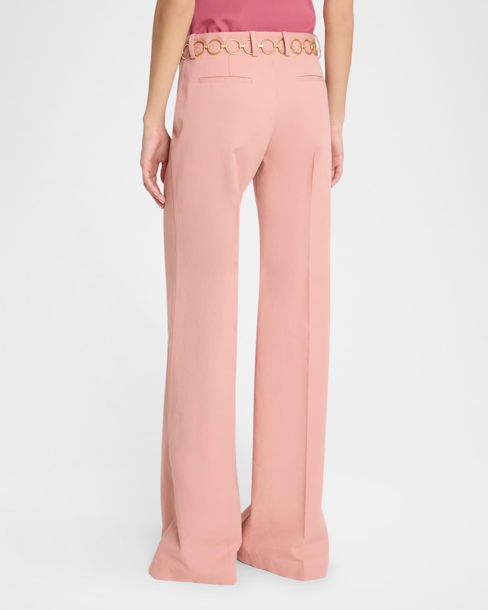 Cotton Canvas Flare Pants Product Image