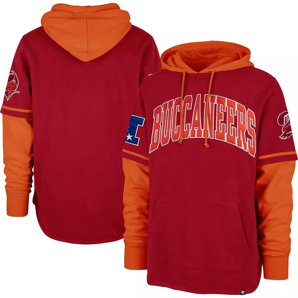 Men's '47 Red Tampa Bay Buccaneers Shortstop Pullover Hoodie,  Product Image