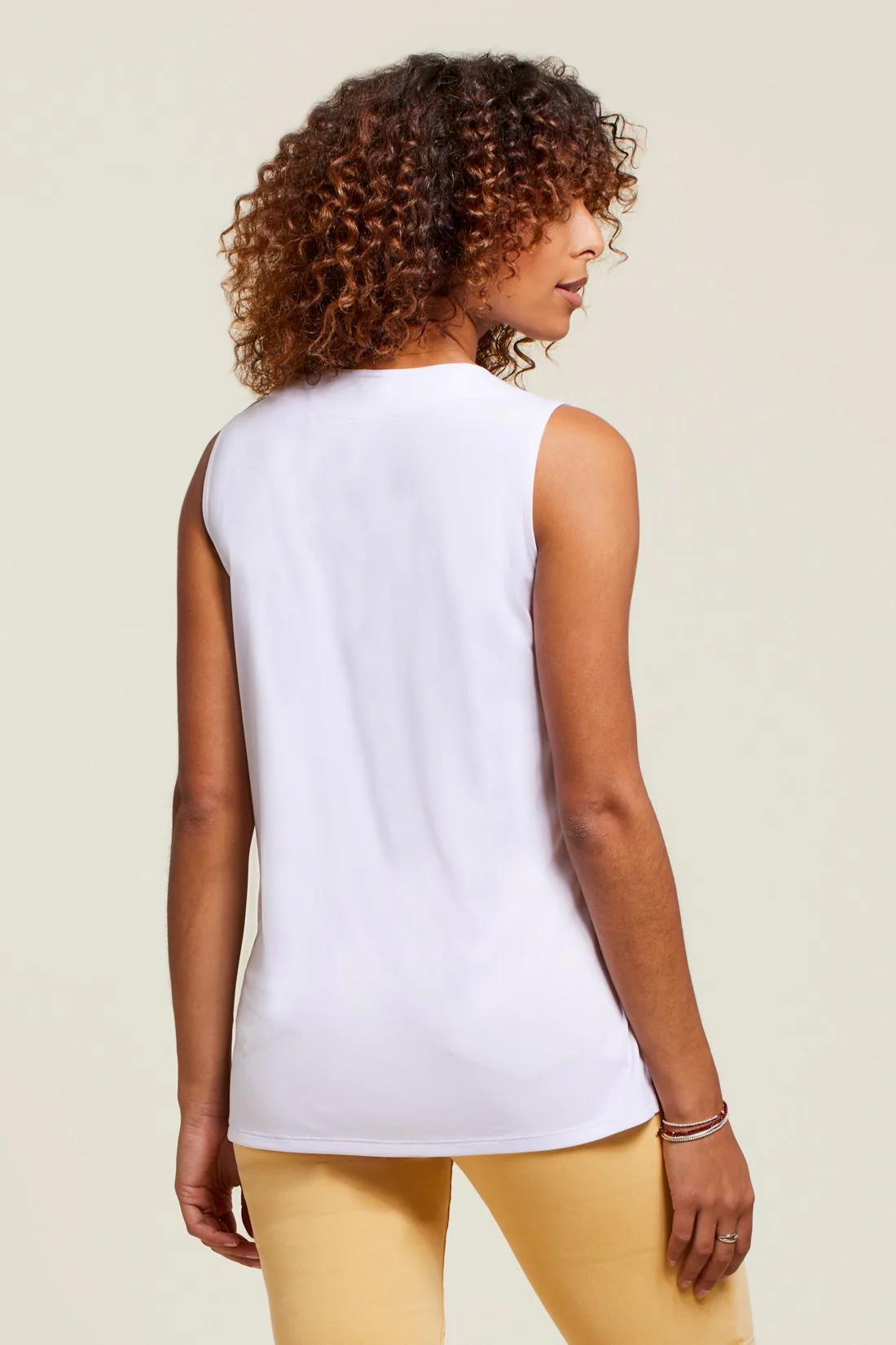 PLEATED SLEEVELESS MODAL TOP Product Image