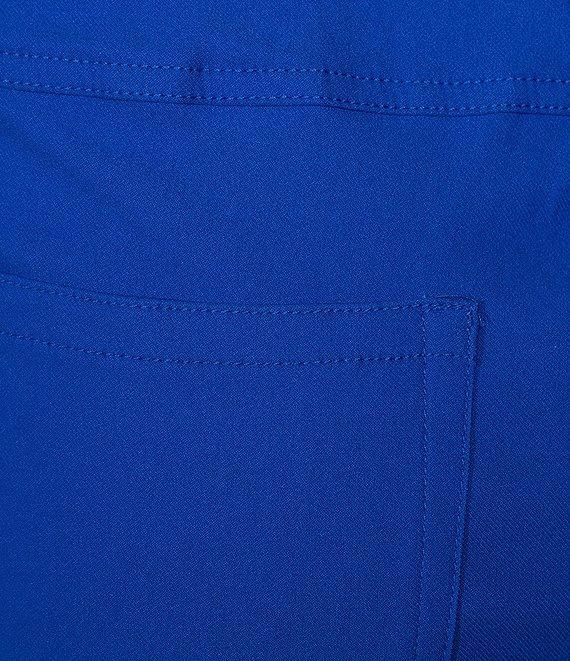 Multiples Solid Straight Ladder Hem Pull-On Twill Crop Pants Product Image