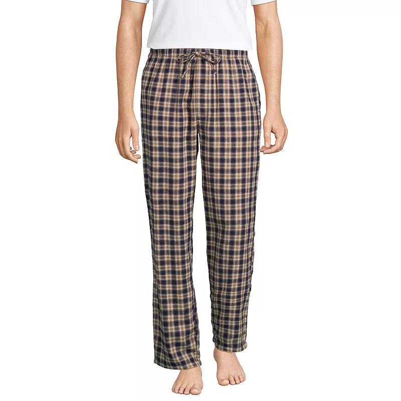 Mens Lands End Flannel Pajama Sleep Pants Juniper Green Plaid Product Image