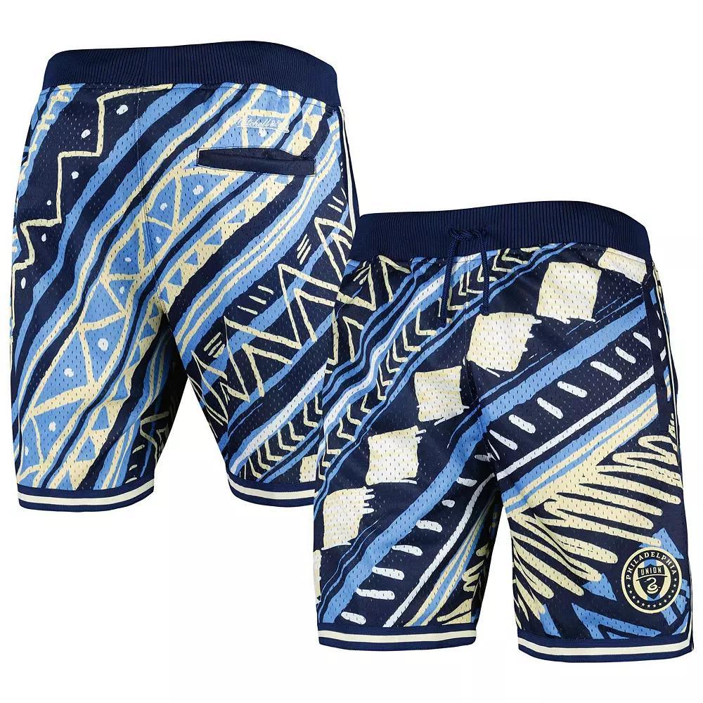 Men's Mitchell & Ness Navy Philadelphia Union Tribal Fashion Shorts, Size: Large, Uni Blue Product Image