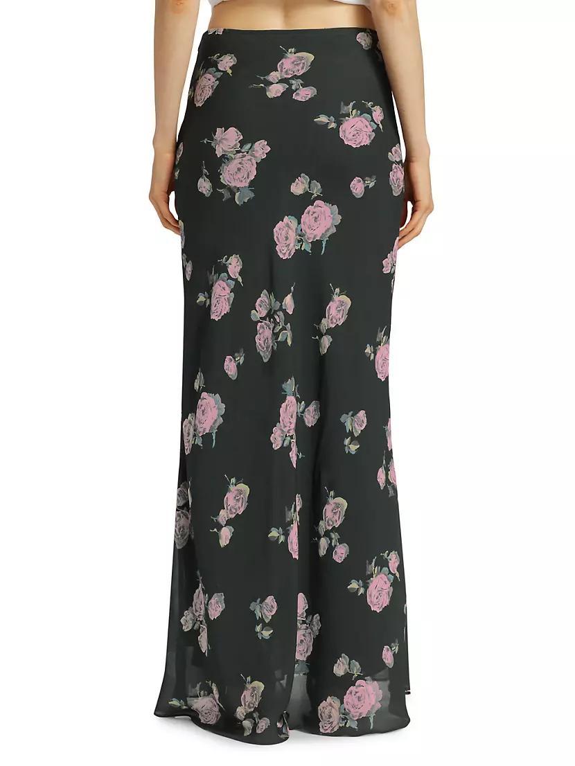 Floral Crepe Maxi Skirt Product Image