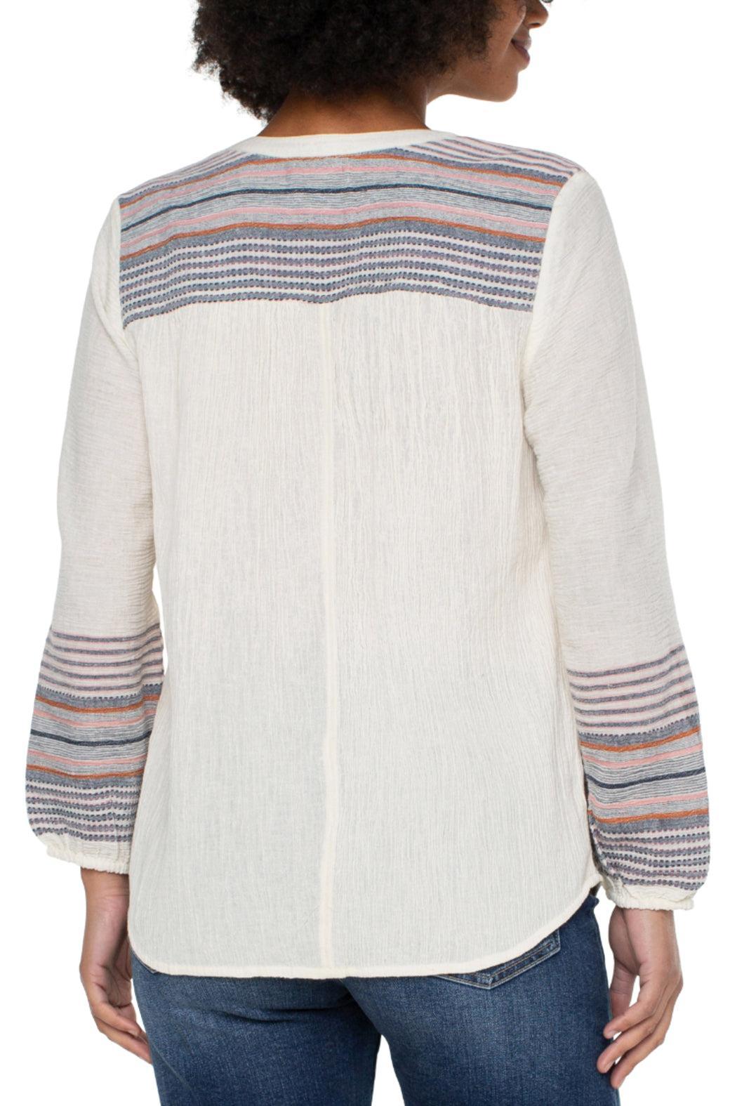 Button Front Shirred Blouse Product Image