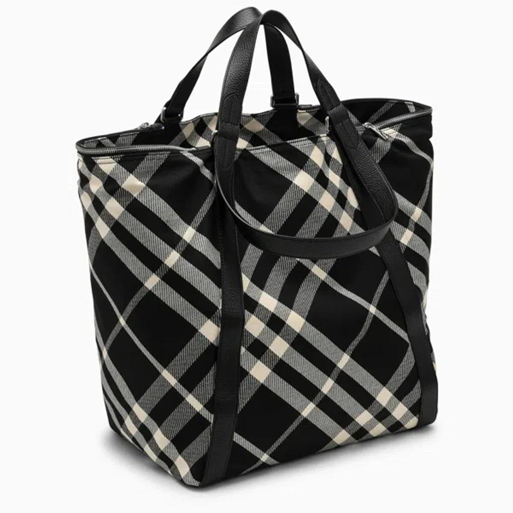 BURBERRY Men's Large Field Tote Bag In Black Product Image