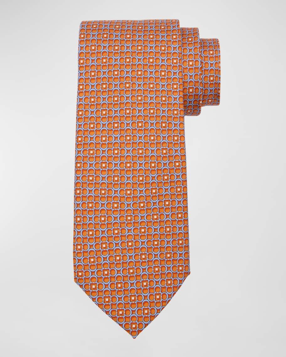 Men's Verve Gancini Grid Silk Tie Product Image