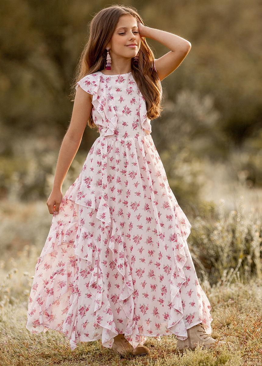 Sylviane Dress in Caroline Floral Girls Product Image