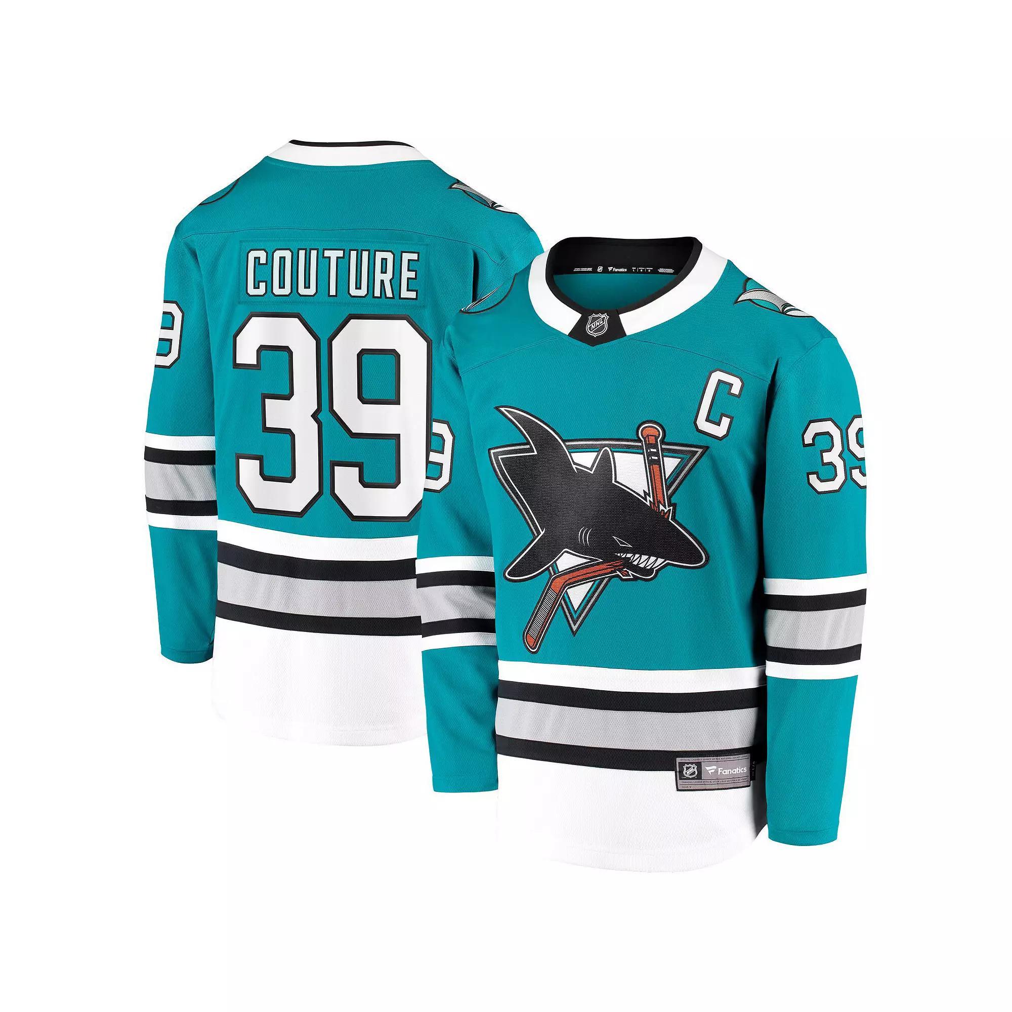 Men's Fanatics Branded Logan Couture Teal San Jose Sharks 30th Anniversary Premier Breakaway Player Jersey, Size: Medium, Sks Blue Product Image