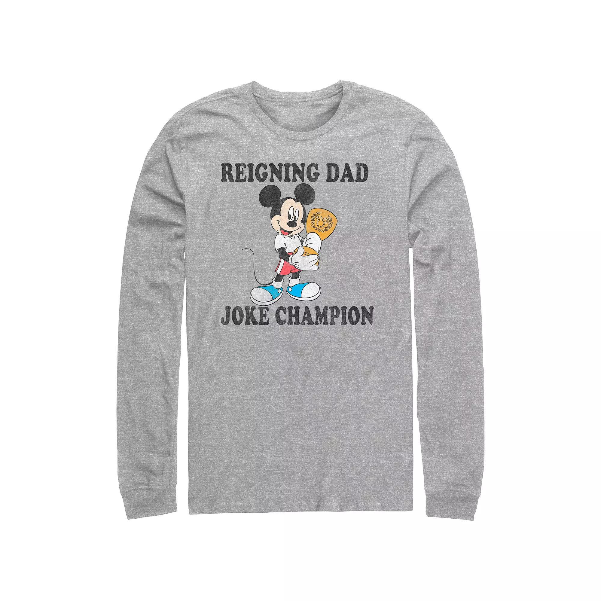 Disney's Mickey Mouse Reigning Dad Joke Champion Men's Graphic Tee,  Product Image