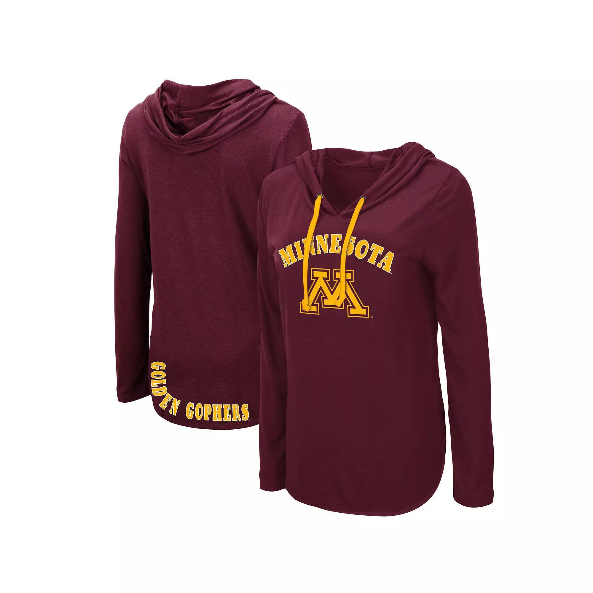 Womens Colosseum Maroon Minnesota Golden Gophers My Lover Lightweight Hooded Long Sleeve T-Shirt Product Image