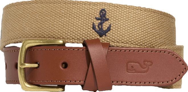 Roped Anchor Embroidered Canvas Club Belt Product Image