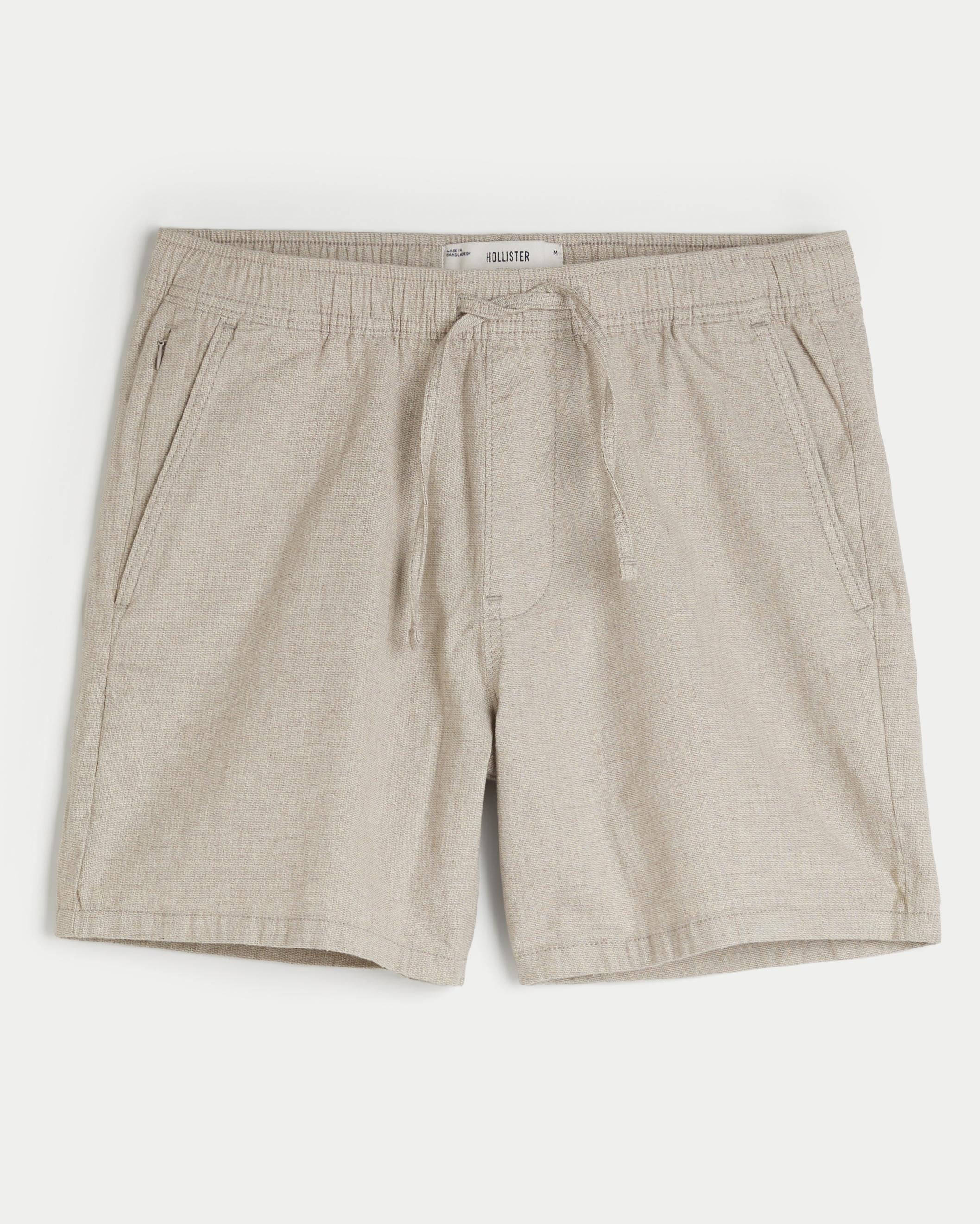 Linen-Blend Pull-On Shorts 7” Product Image