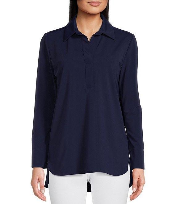 Jude Connally Hadley Long Roll-Tab Sleeve Point Collar High-Low Tunic Product Image