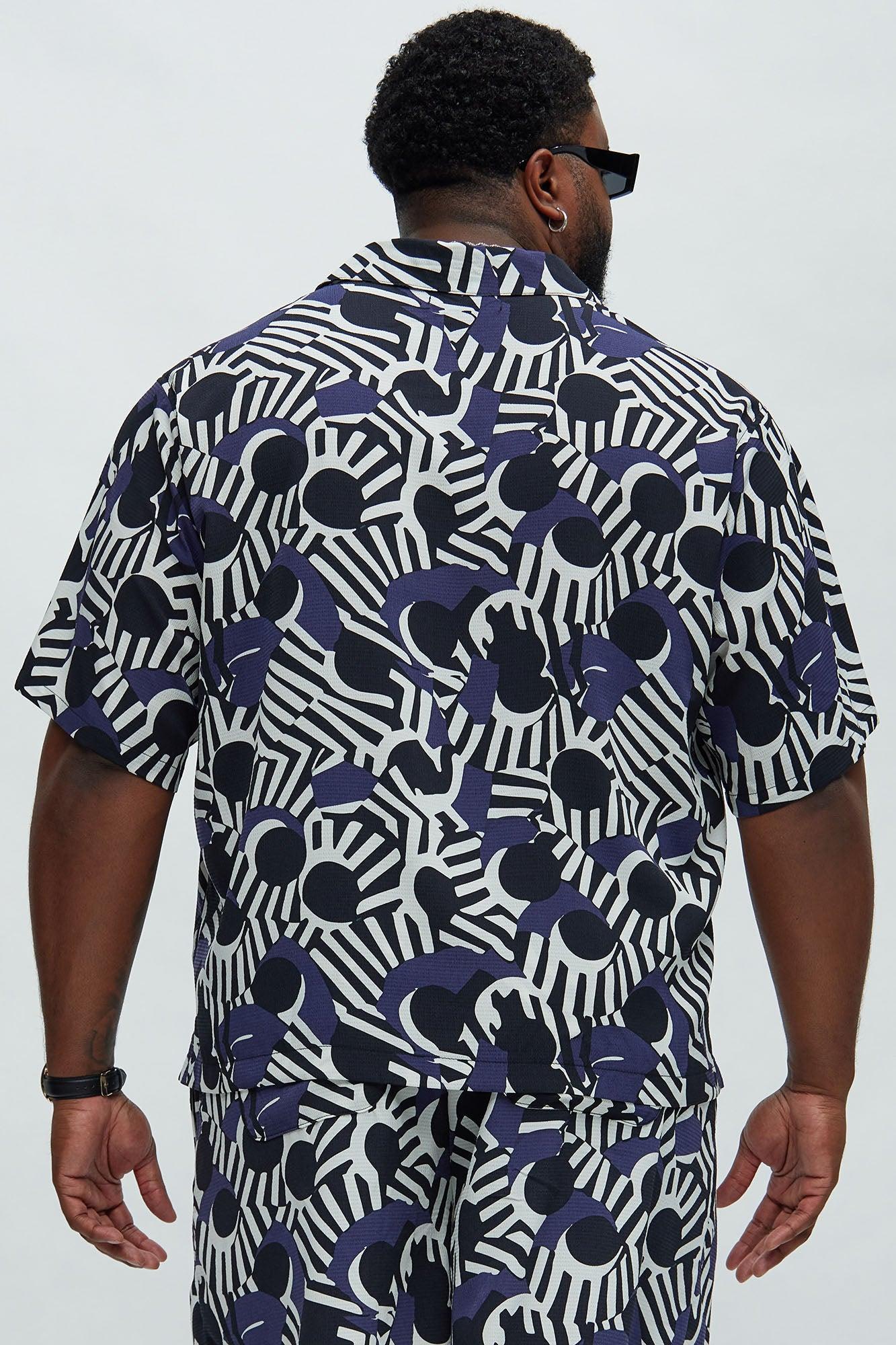 Abstract Zebra Shirt - Black/combo Product Image