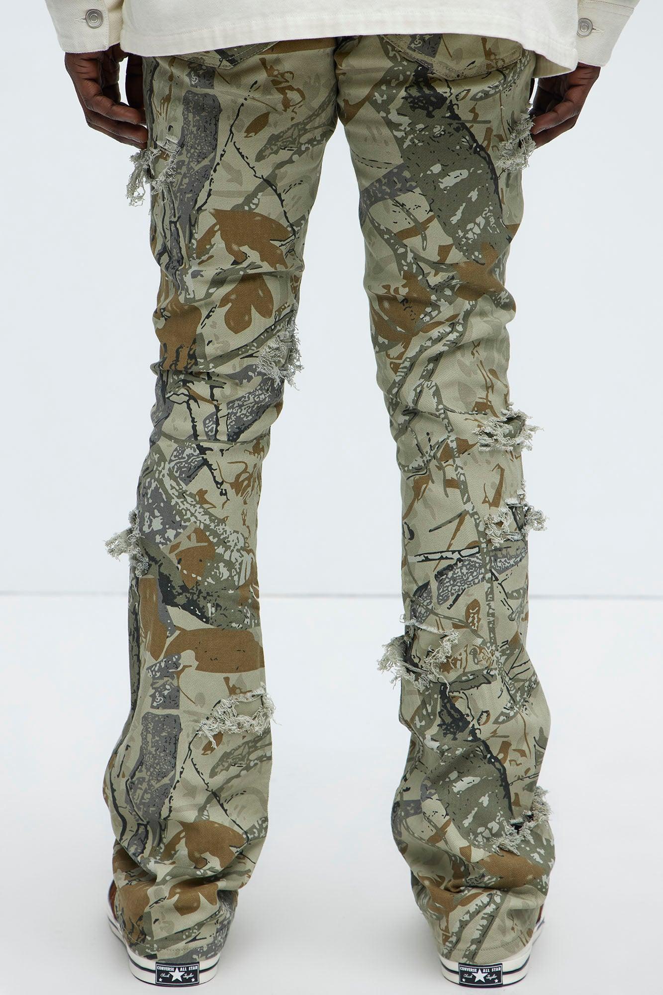 Get Into It Skinny Flared Pants - Camouflage Product Image