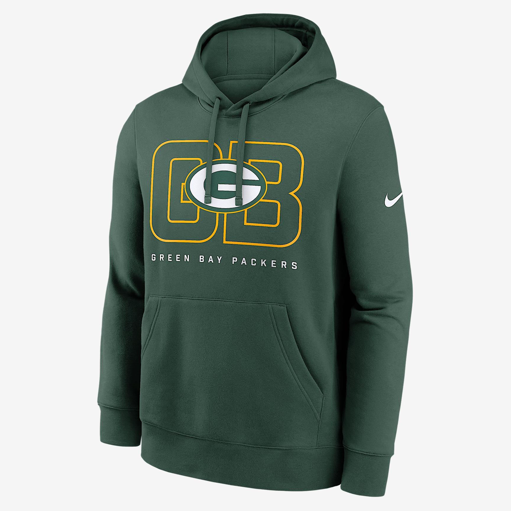 Green Bay Packers Busted Play Club Nike Mens NFL Pullover Hoodie | NKDK3EE7T-E7N Product Image