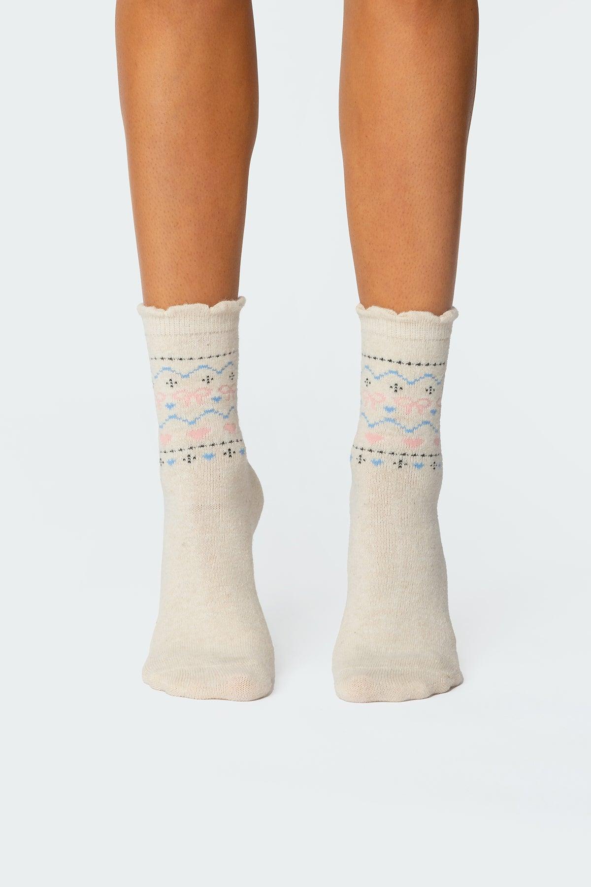 Bow & Heart Socks Product Image