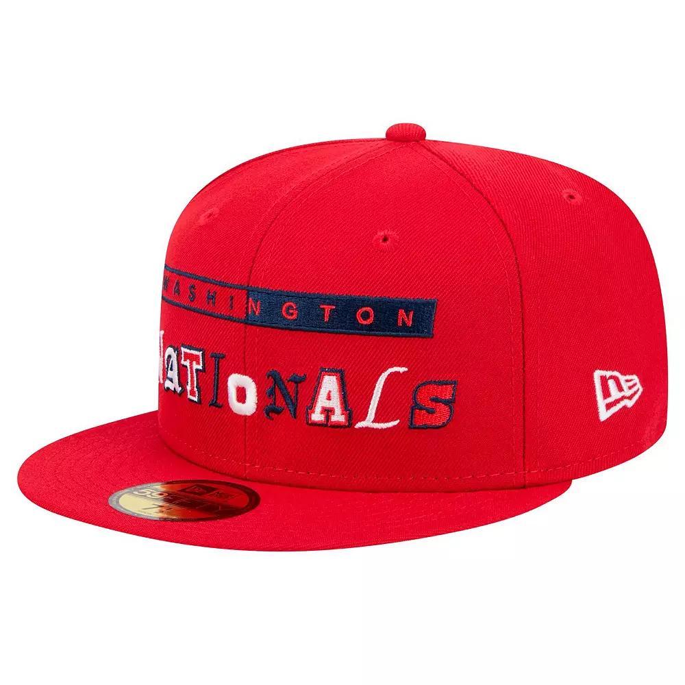 Men's New Era Red Washington Nationals Ransom 59FIFTY Fitted Hat,  Product Image