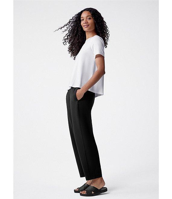 Eileen Fisher Tencel™ Lyocell Knit Jersey Stretch Pull-On Lantern Ankle Pant Product Image