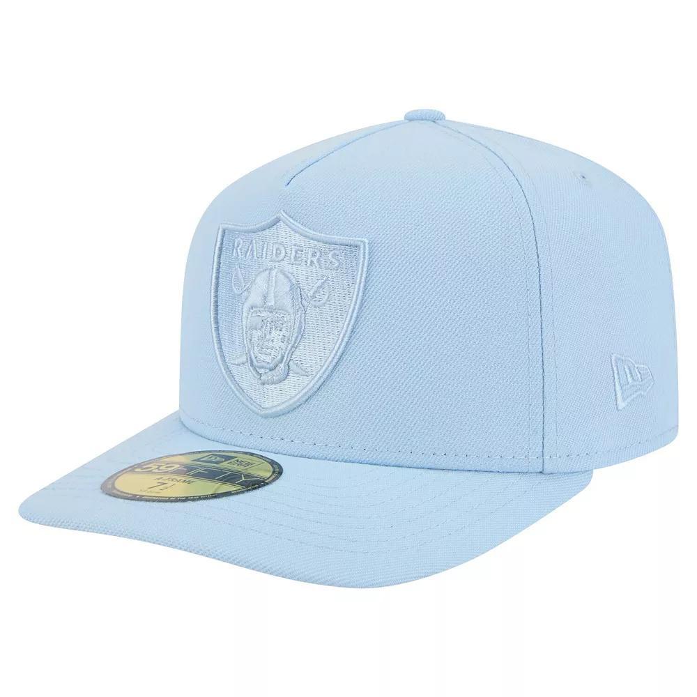 Men's New Era Light Blue Las Vegas Raiders Color Pack A-Frame 59FIFTY Fitted Hat, Size: 7 1/8, Lvr Light Product Image