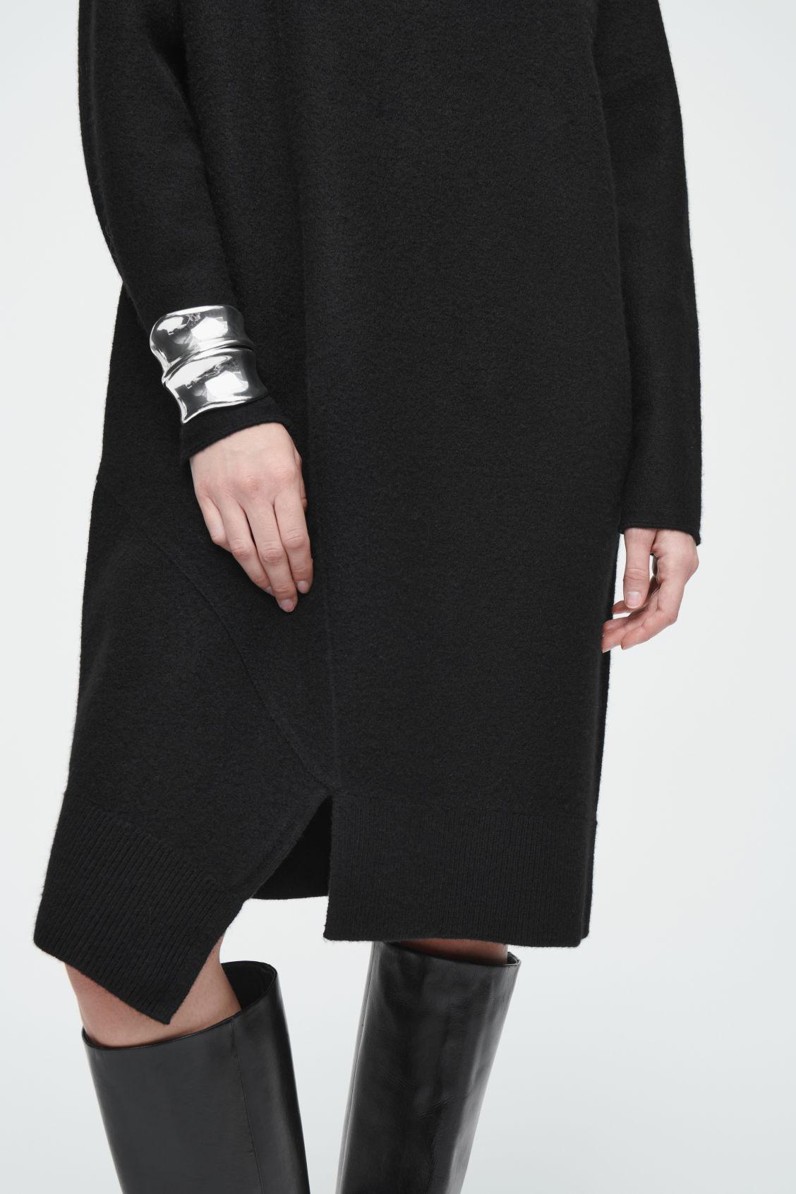 ASYMMETRIC MERINO WOOL DRESS Product Image