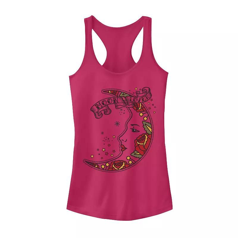 Juniors' Vintage Moon Tattoo Graphic Tank Top, Girl's, Size: XS, Raspberry Product Image