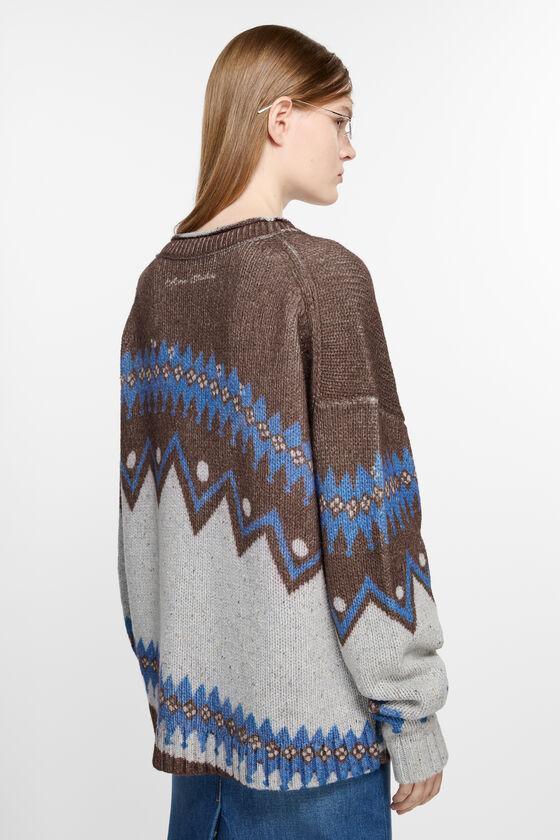 Jacquard wool cardigan Product Image