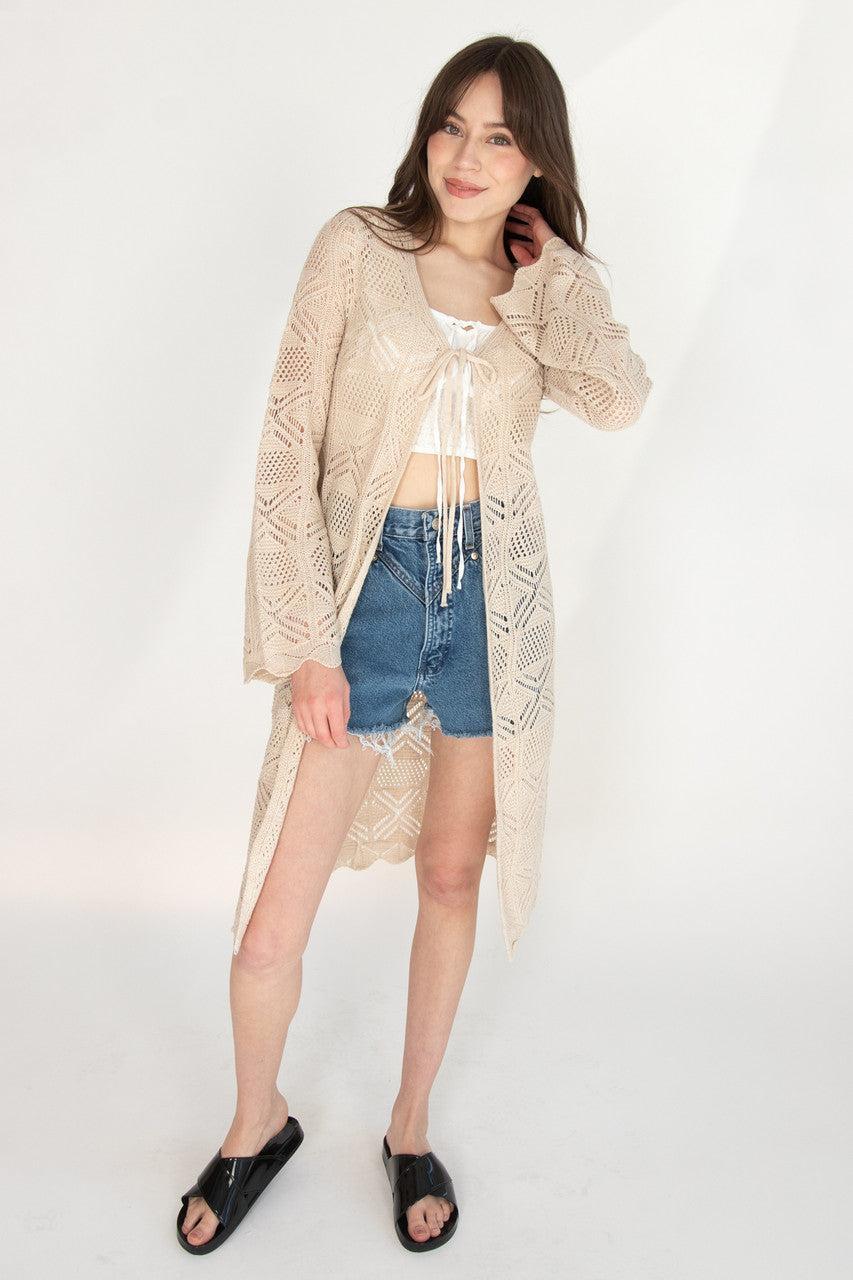 Pointelle Duster Cardigan Product Image