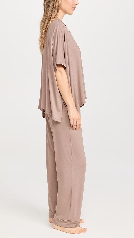 Flora Nikrooz Solid Knit Caftan PJ Set | Shopbop Product Image