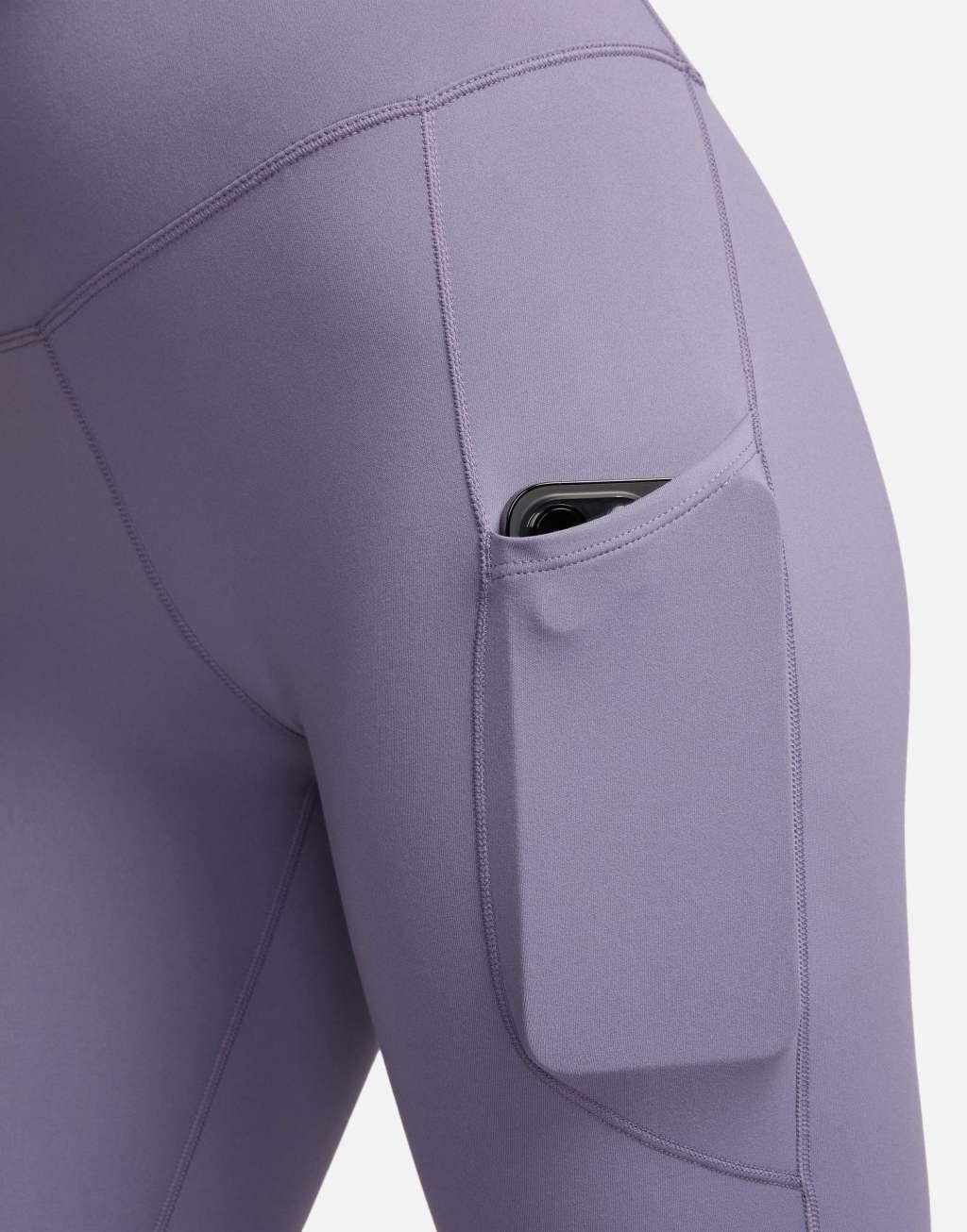 Nike Training Dri-Fit 7/8 leggings in purple Product Image