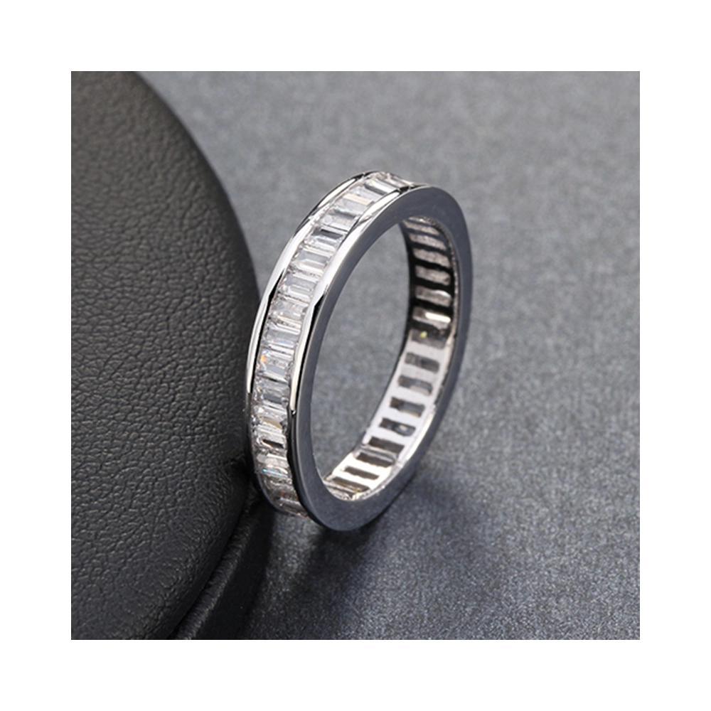 Baguettes Eternity Wedding Band Ring for Women Cubic Zirconia Ginger Lyne Collection Product Image