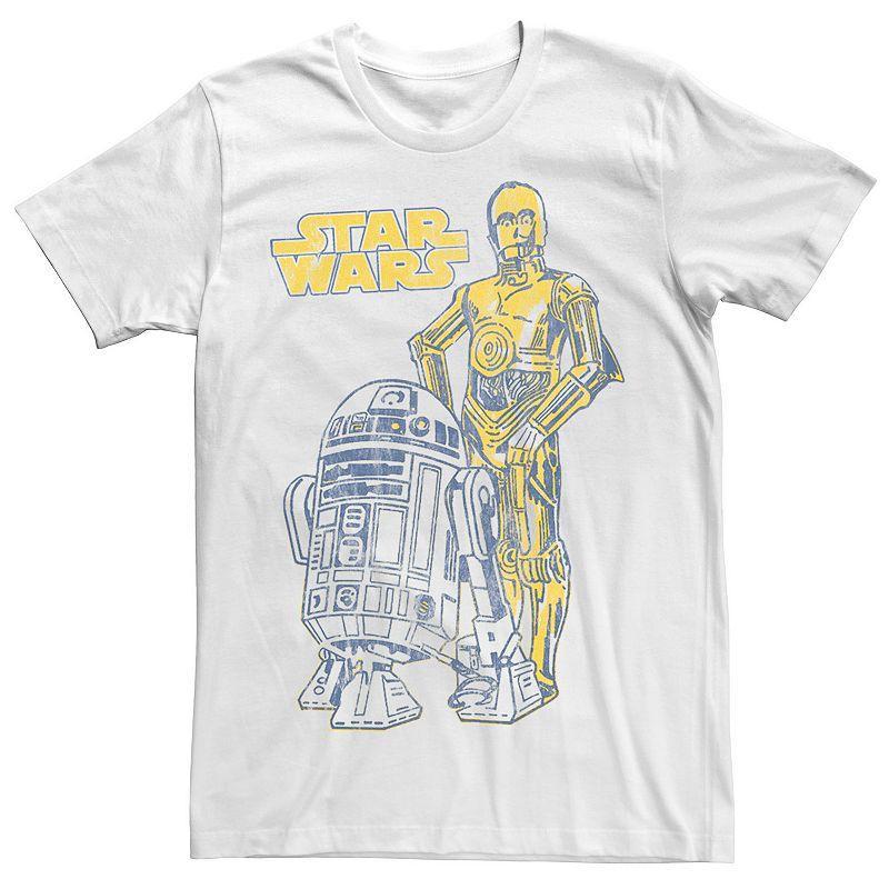 Men's Star Wars Oversized Droid Friends Tee, Size: Large, White Product Image