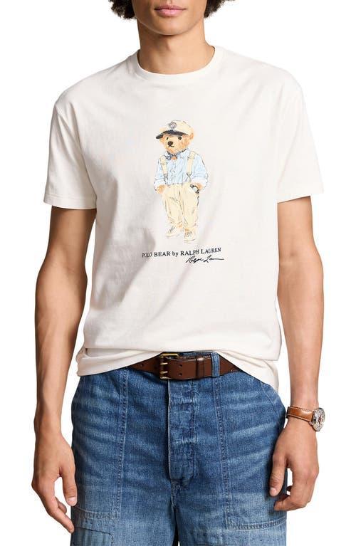 Polo Bear Classic Fit Interlock Graphic T-shirt In Washed White Product Image